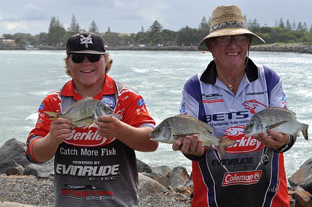 Haines Hunter MD John Haber displays a 760 prototype hull.
